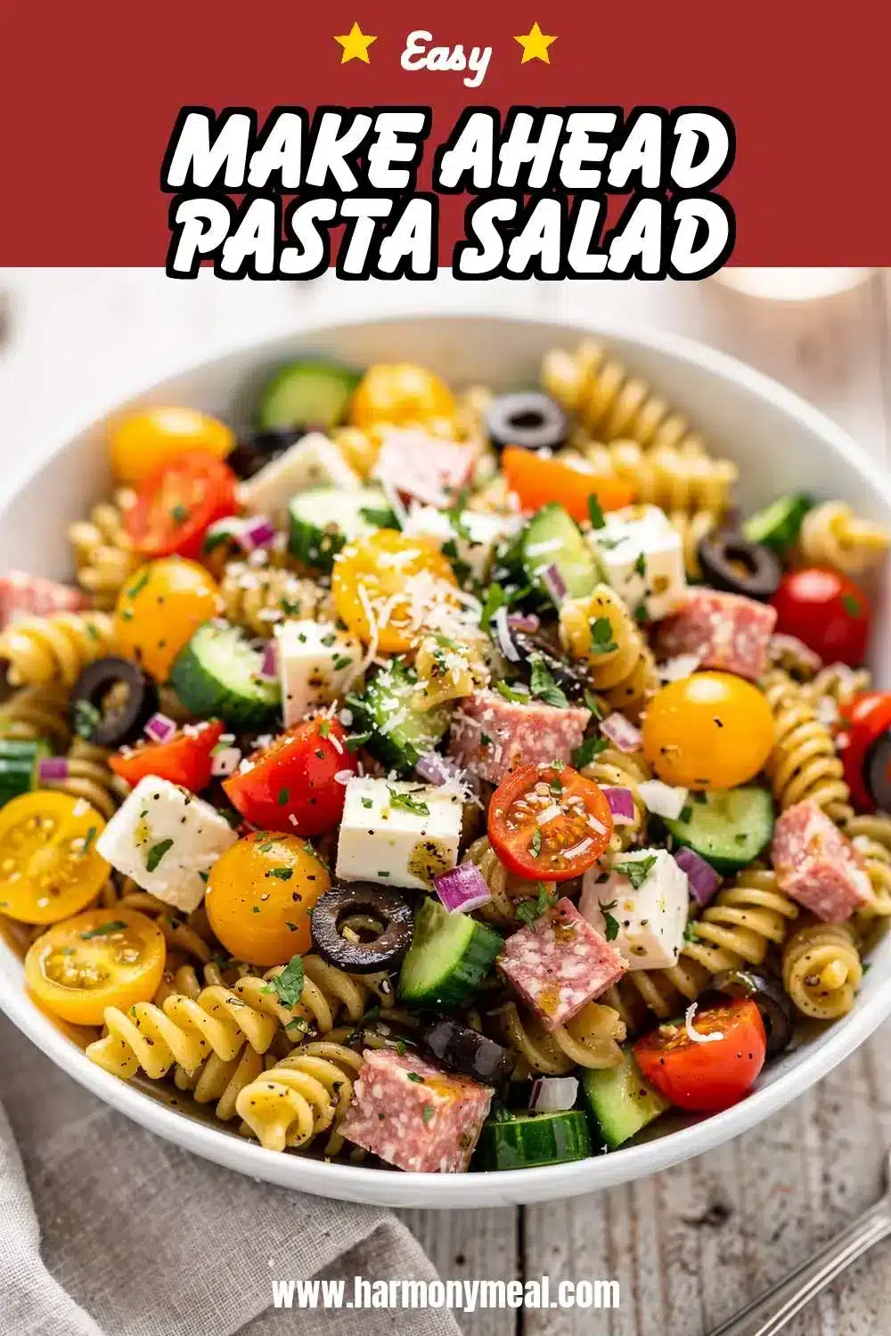 Storage and leftovers for Make Ahead Pasta Salad