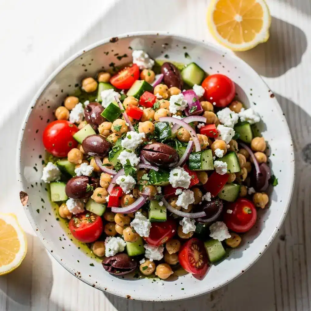 Ingredients for Bright Mediterranean Chickpea Salad