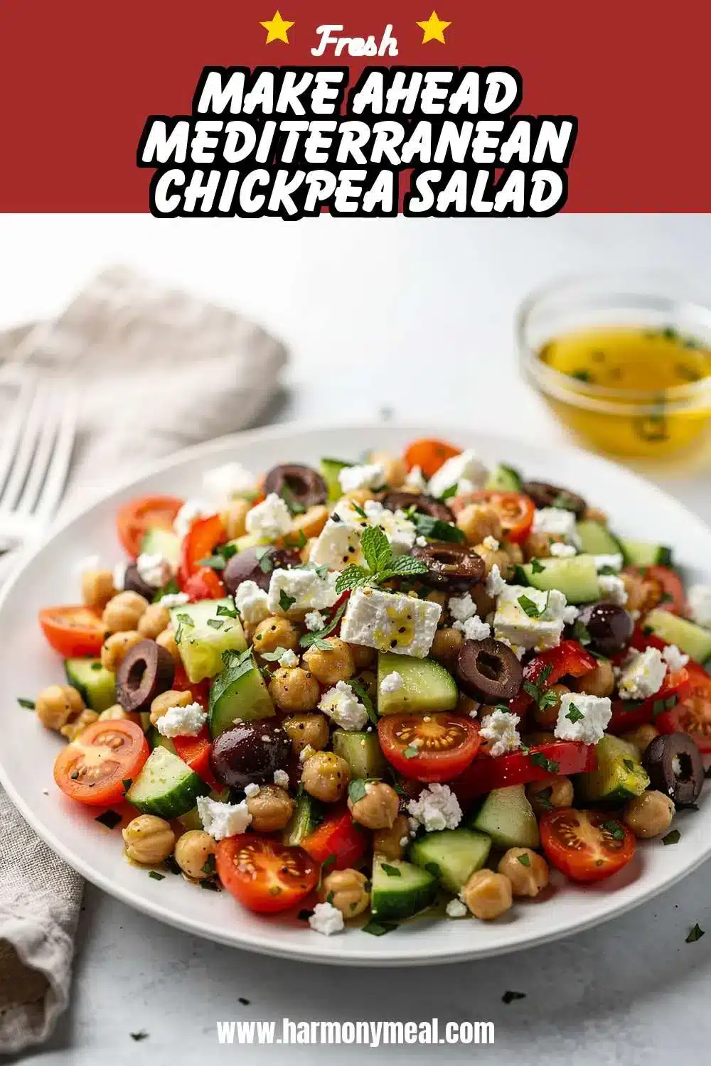 Storage and leftovers for Make Ahead Mediterranean Chickpea Salad