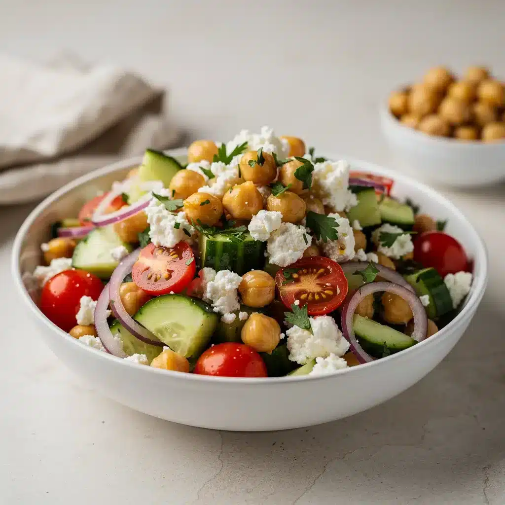 Ingredients for Picnic Mediterranean Chickpea Salad
