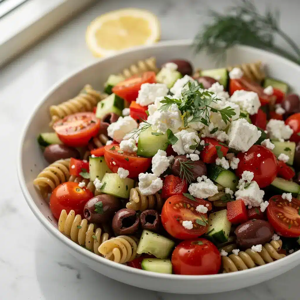 Ingredients for Mediterranean Pasta Salad