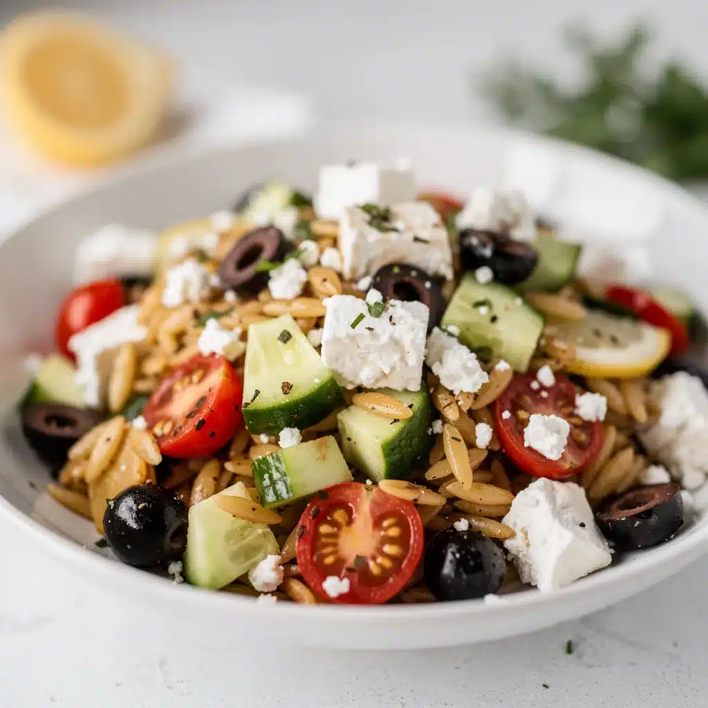 Ingredients for Orzo Salad with Feta