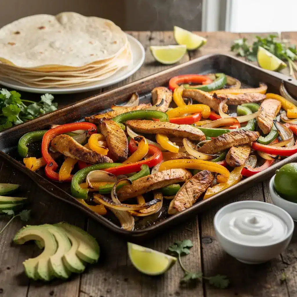 Ingredients for Weeknight Sheet Pan Chicken Fajitas