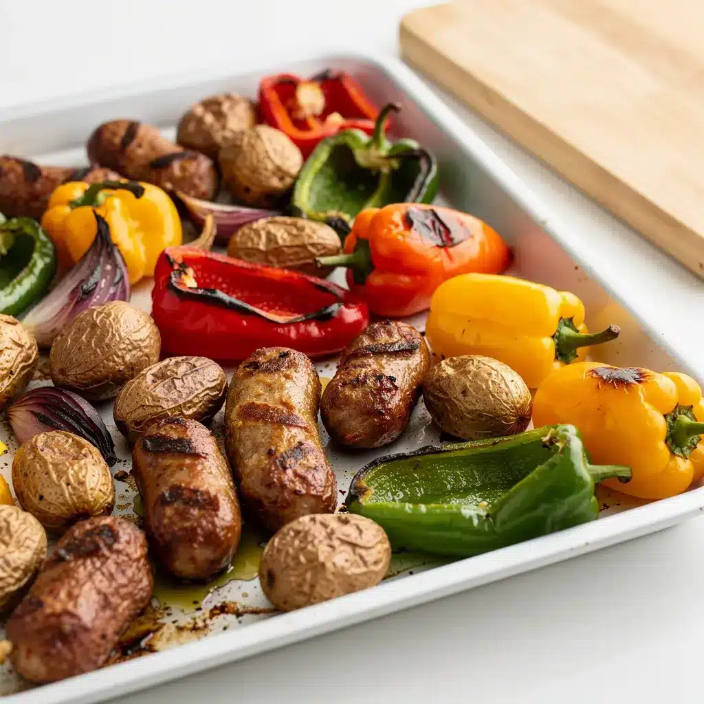 Ingredients for Sheet Pan Sausage and Vegetables