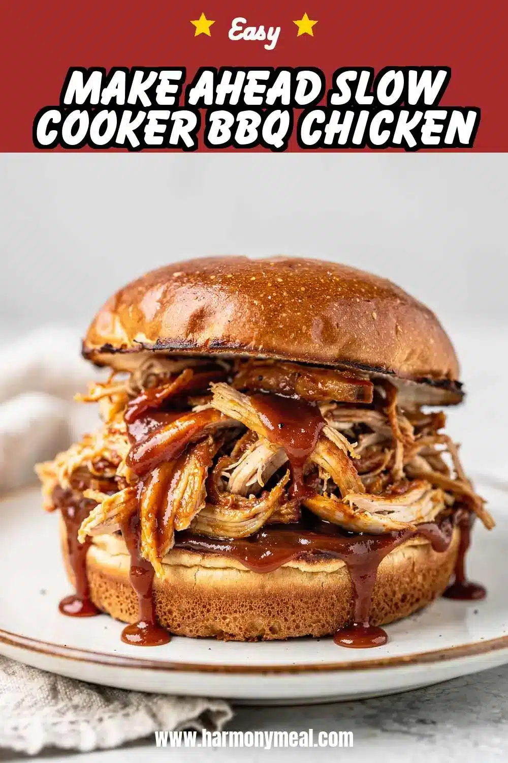 Storage and leftovers for Make Ahead Slow Cooker BBQ Chicken