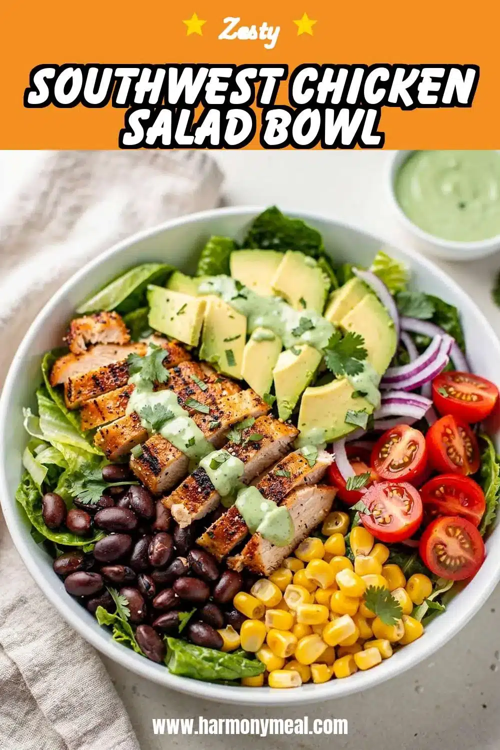 Storage and leftovers for Southwest Chicken Salad Bowl