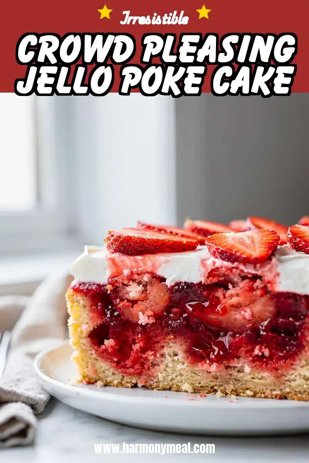Storage and leftovers for Crowd Pleasing Jello Poke Cake