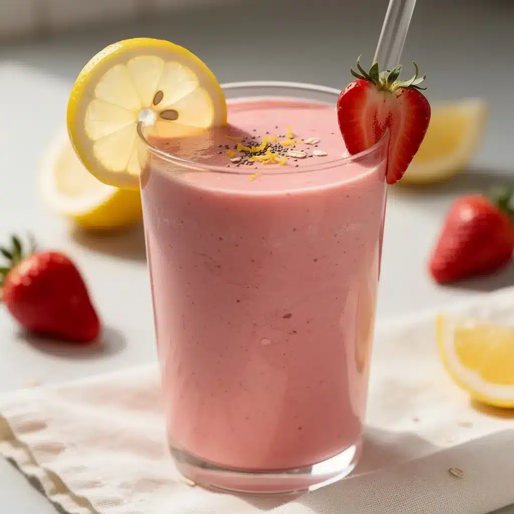 Ingredients for Favorite Strawberry Lemonade Smoothie