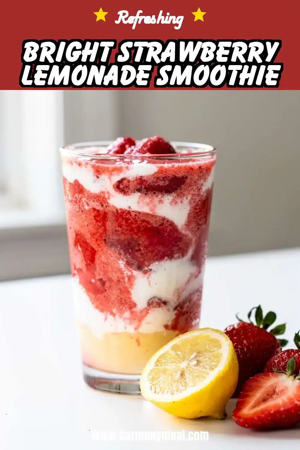 Storage and leftovers for Bright Strawberry Lemonade Smoothie