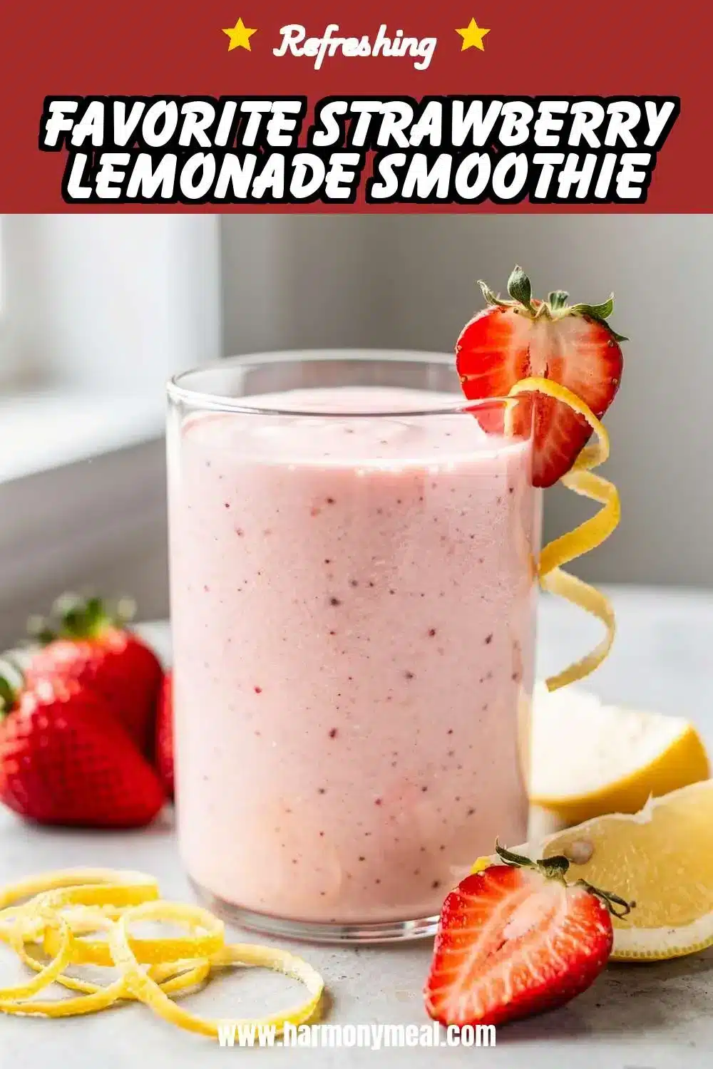 Storage and leftovers for Favorite Strawberry Lemonade Smoothie