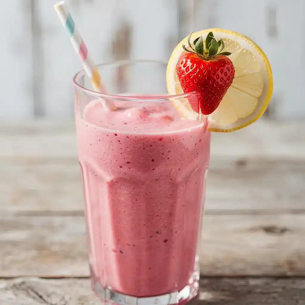 Ingredients for Bright Strawberry Lemonade Smoothie
