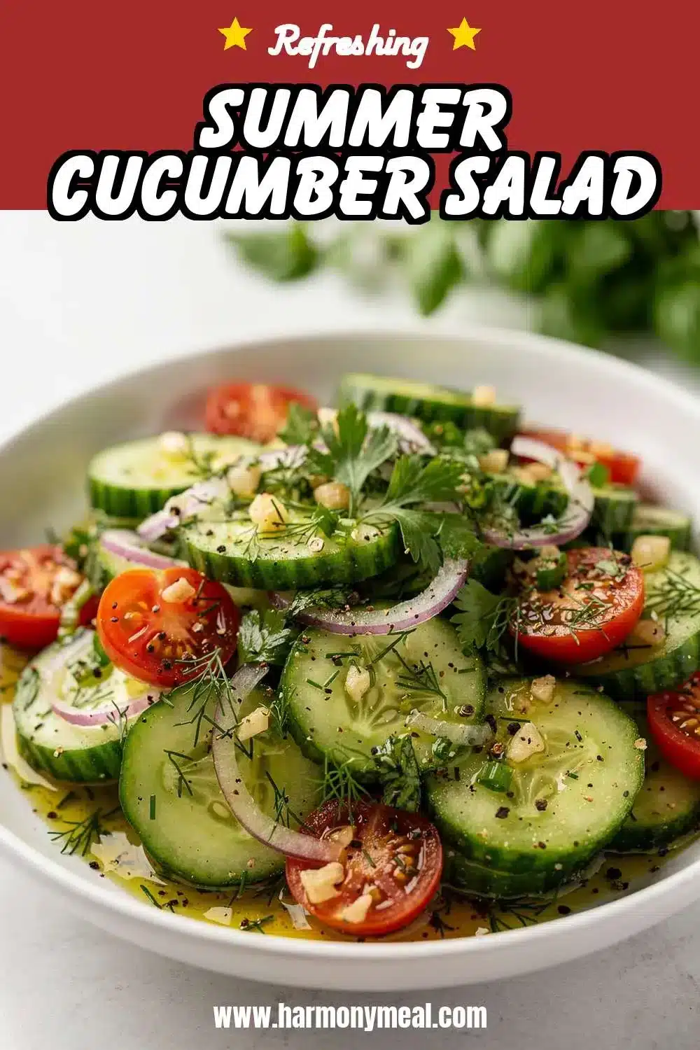 Storage and leftovers for Summer Cucumber Salad