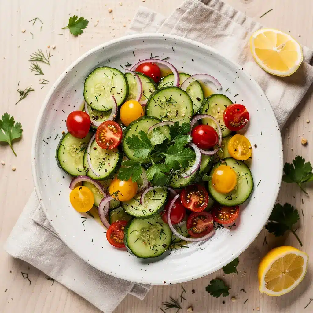 Ingredients for Summer Cucumber Salad