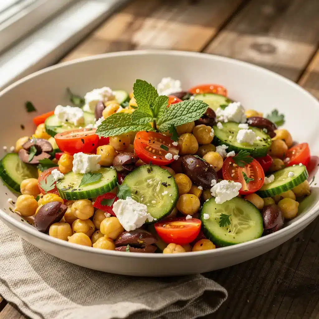 Ingredients for Summer Mediterranean Chickpea Salad