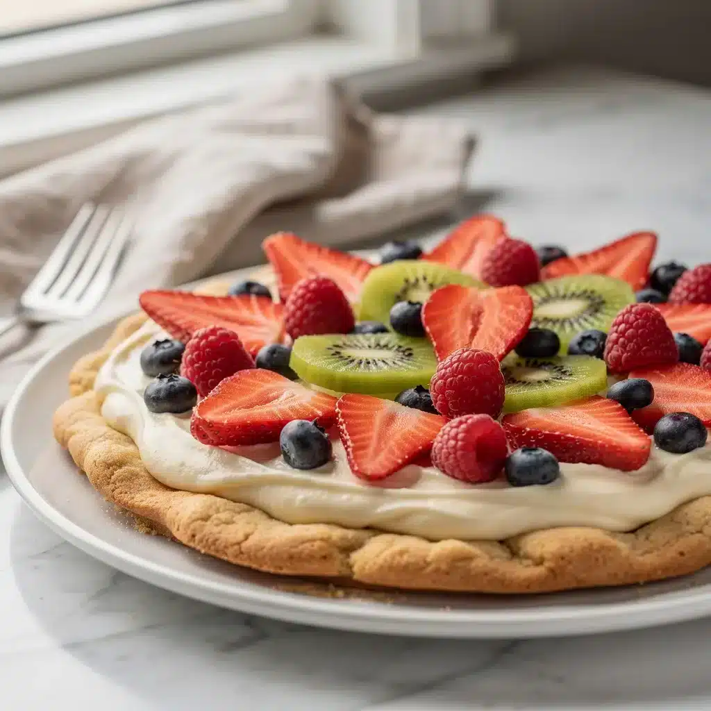 Ingredients for Sweet Fruit Pizza Sugar Cookie