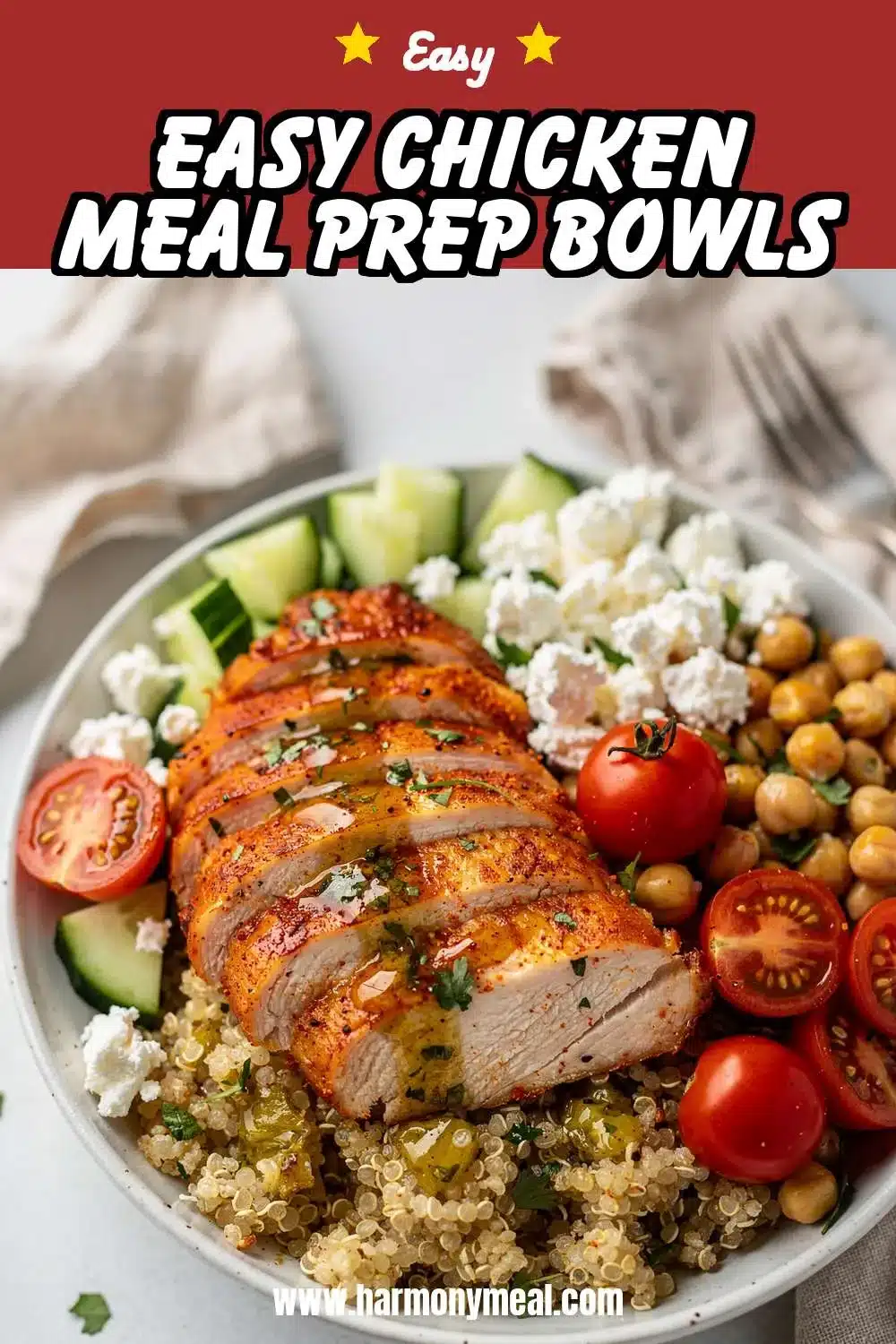 Storage and leftovers for Easy Chicken Meal Prep Bowls