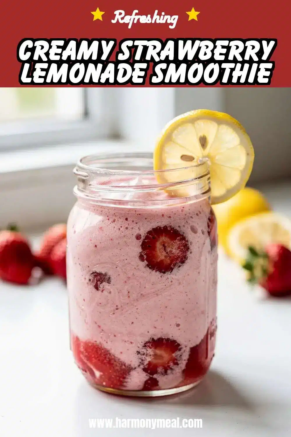 Storage and leftovers for Creamy Strawberry Lemonade Smoothie