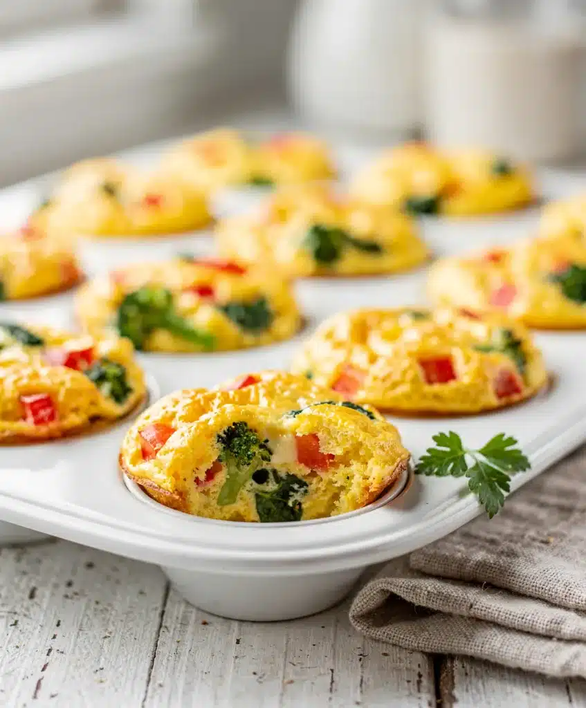 Protein Veggie Egg Muffins are a savory baked breakfast meal prep.