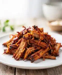Summer crockpot pulled pork brioche bun barbecue coleslaw closeup