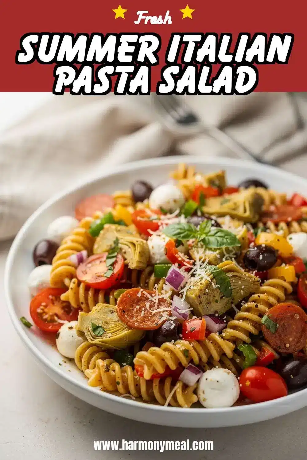 Storage and leftovers for Summer Italian Pasta Salad