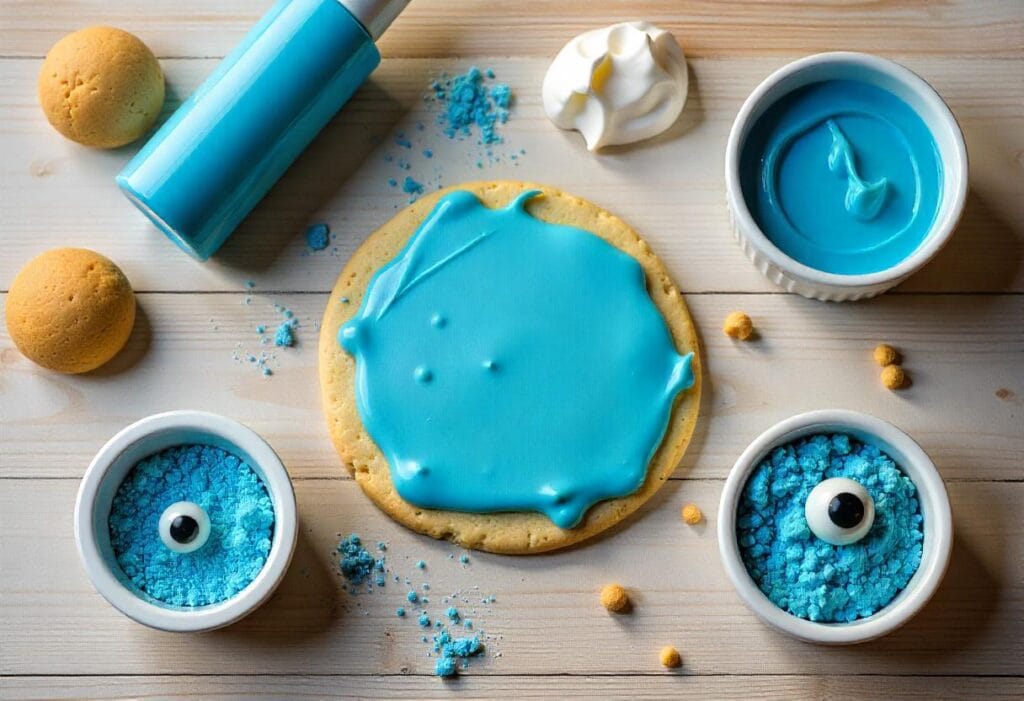 Ingredients for Sugar Cookie Monster Themed Treats