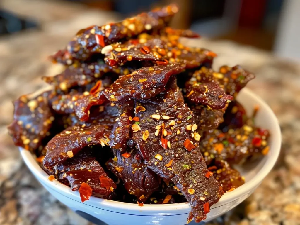 Sweet and Spicy Air Fryer Beef Jerky