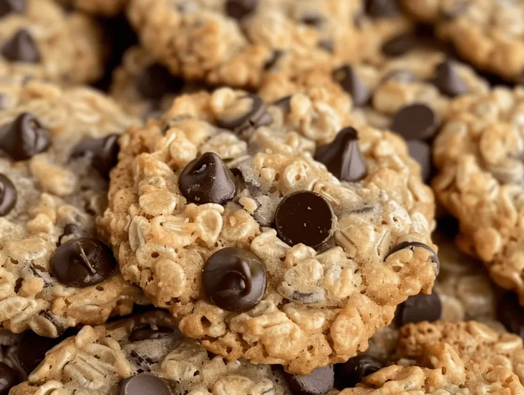 Rice Krispie Chocolate Chip Cookies with walnuts