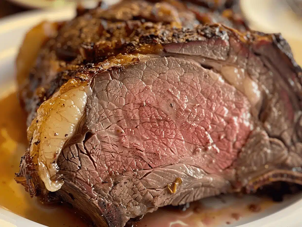 Standing rib roast no peek with a crispy crust, juicy interior, and rich seasoning.