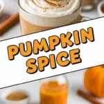 Pumpkin spice latte with homemade syrup and creamy milk garnish