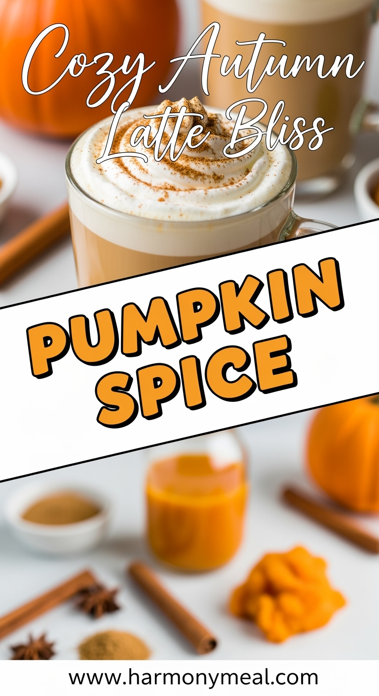 Pumpkin spice latte with homemade syrup and creamy milk garnish