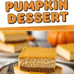 Ultimate fall pumpkin dessert bars with creamy cheesecake on plate