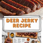 Deer jerky recipe close-up showing savory texture and vibrant colors