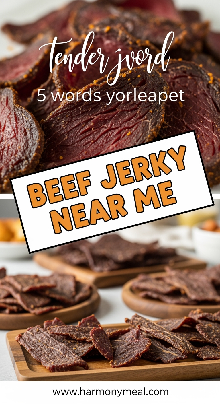 Homemade beef jerky near me with tender, savory, chewy textures.