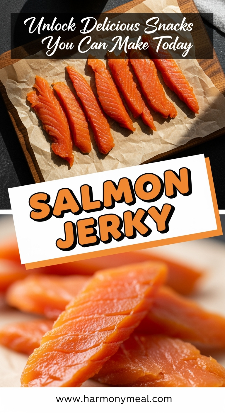 Vibrant salmon jerky recipe with savory texture and natural flavors