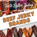 Vibrant beef jerky brands showcase quality snack variety close-up photography