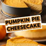 Vibrant pumpkin pie cheesecake in springform pan with creamy filling textures