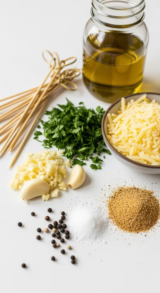 Fresh minced garlic with parsley, Parmesan, olive oil, and ranch seasoning.
