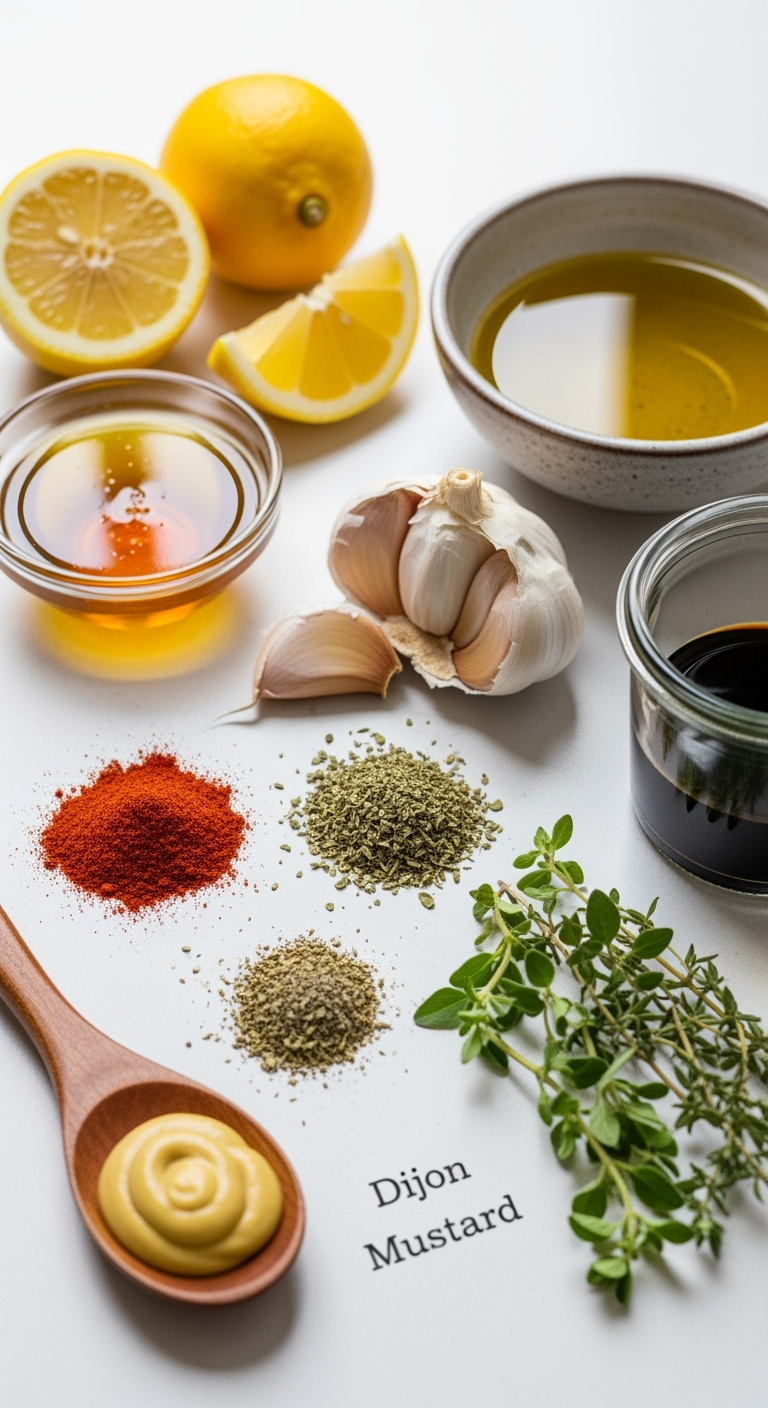 chicken-marinade-ingredients Unique chicken marinade ingredients close-up for flavorful recipe preparation