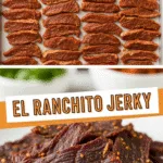 El Ranchito Jerky marinated beef strips and finished spicy smoky jerky