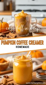 Homemade pumpkin coffee creamer creamy texture cozy fall coffee recipe