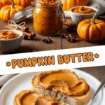 Pumpkin butter spread in rustic jar with warm autumn colors www.harmonymeal.com