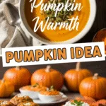 Fall Harvest Pumpkin Soup with roasted seeds and fresh herbs bowl