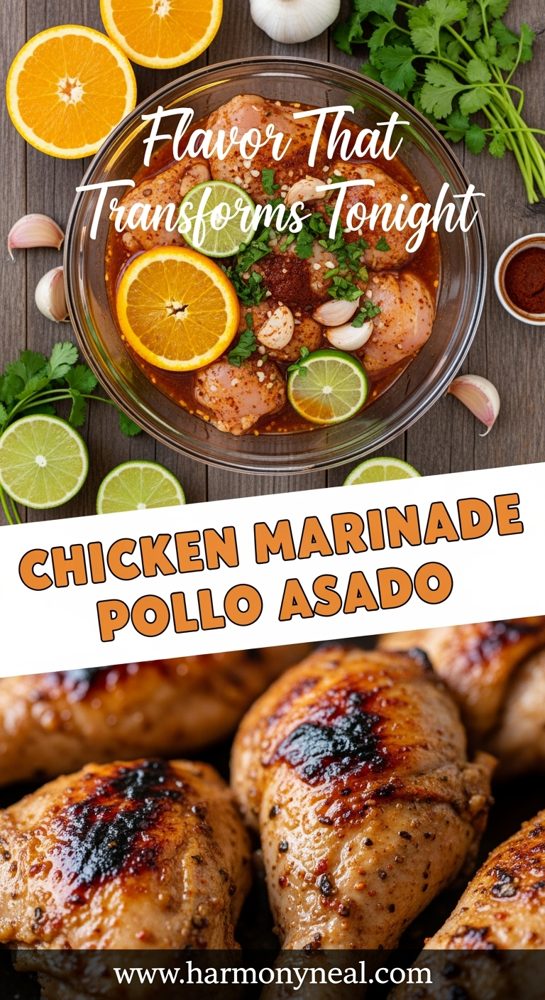 Pollo Asado recipe marinated chicken thighs drumsticks grilled juicy cilantro