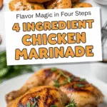 4 Ingredient Chicken Marinade recipe with glossy honey soy chicken pieces