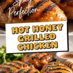 Hot honey grilled chicken with caramelized glaze and fresh rosemary.