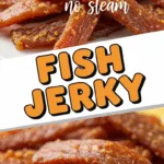 Homemade fish jerky healthy snack vibrant colorful Pinterest food photography