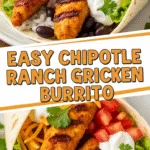 Easy Chipotle Ranch Grilled Chicken Burrito with fresh vibrant ingredients photo