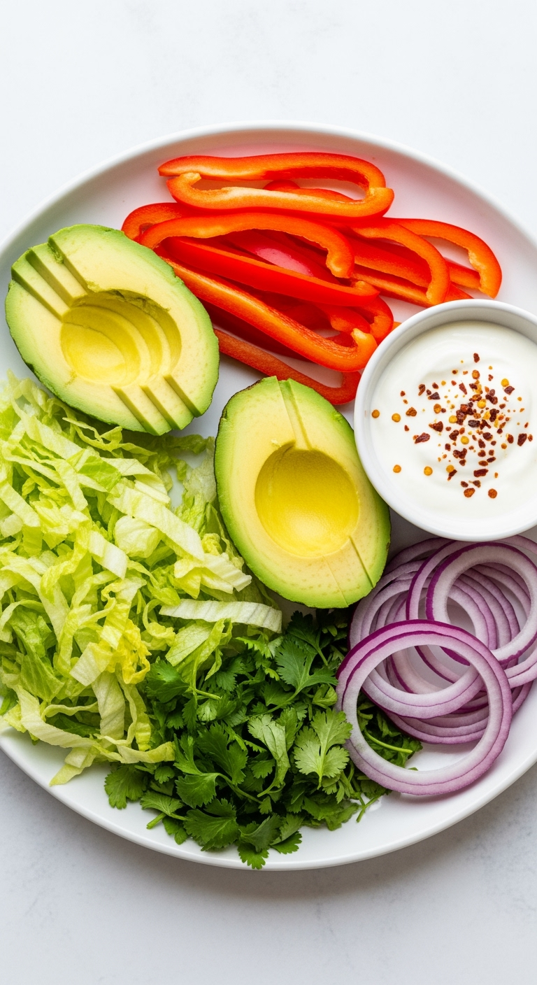 High protein spicy grilled chicken wraps with fresh vibrant ingredients