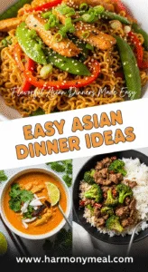 Colorful sesame garlic ramen stir fry with chicken, vegetables garnish