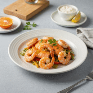 Cajun shrimp and salmon with creamy garlic sauce recipe